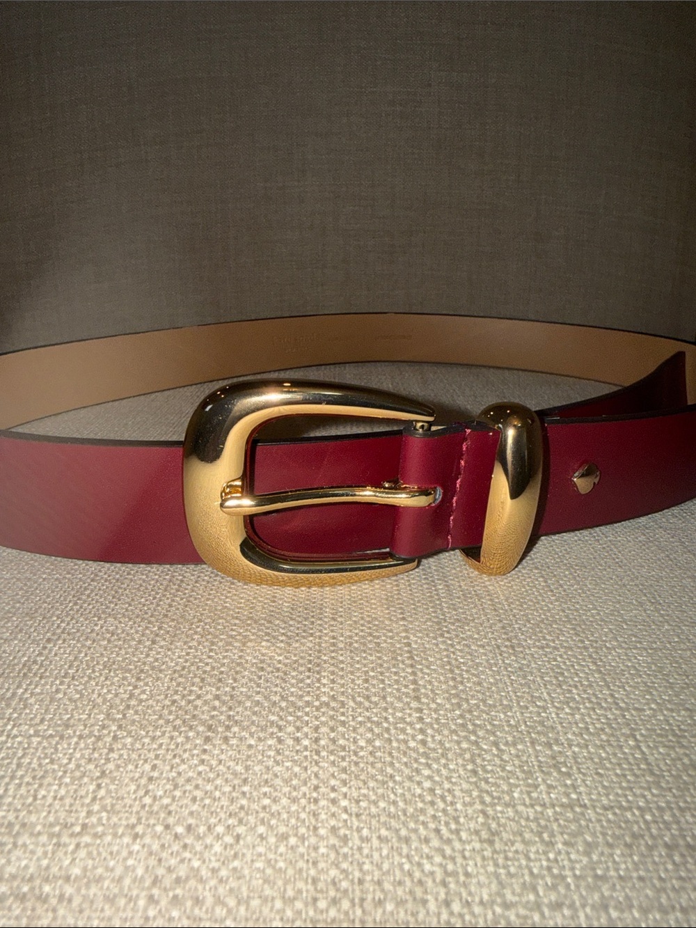 kate spade Red Leather Belt with Gold Buckle NWT